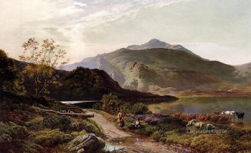 Un descanso en el paisaje de la carretera Sidney Richard Percy Mountain Pinturas al óleo
